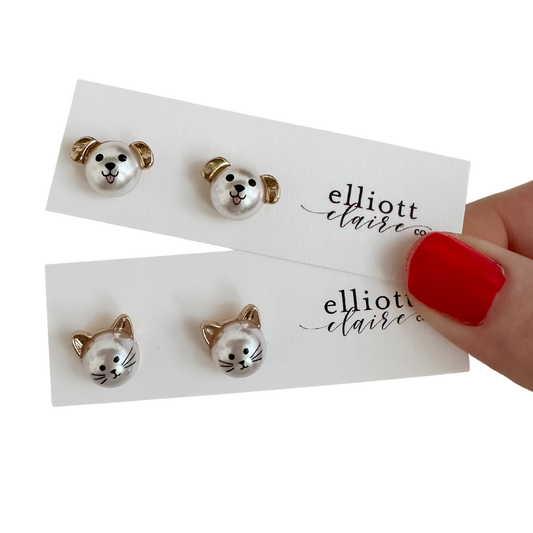 Pearl Animal Studs