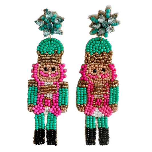 Pink & Teal Nutcracker