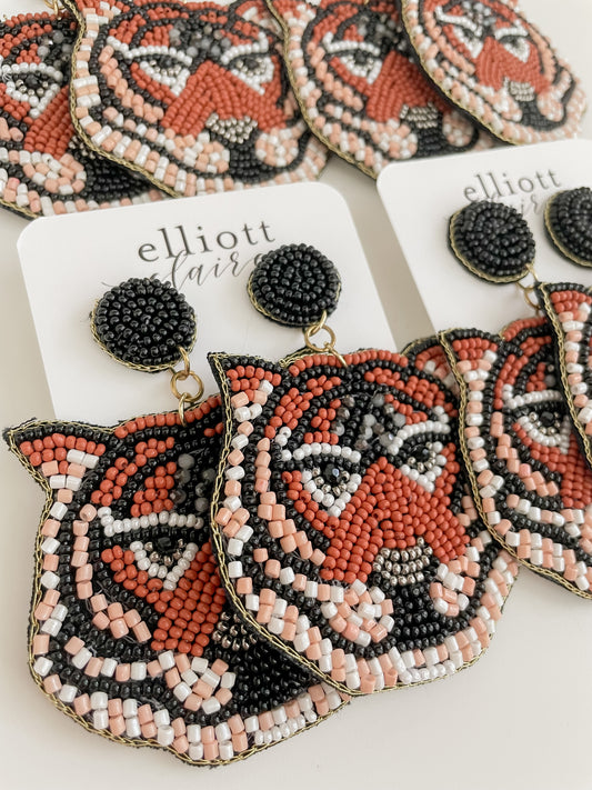 Beaded Tiger Dangles