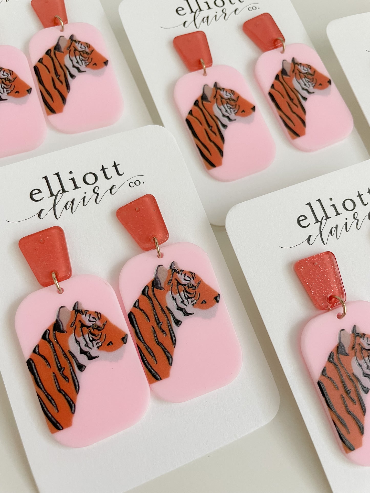 Pink Tiger Dangles
