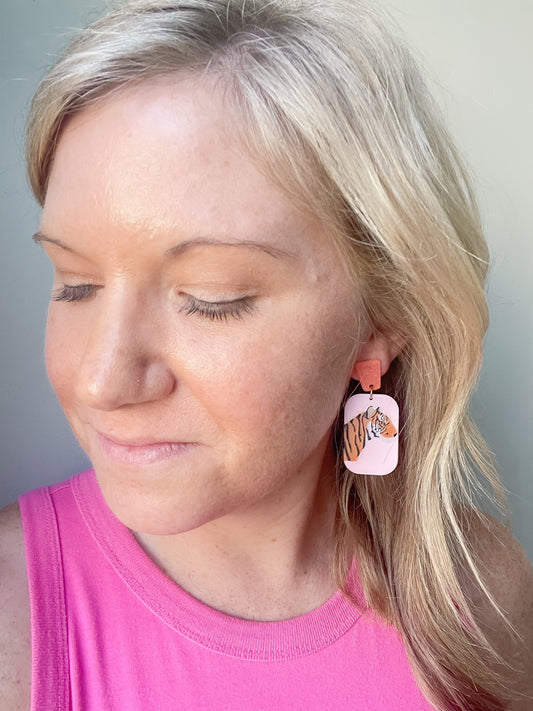 Pink Tiger Dangles