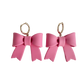 Pink Coquette Bow Dangles