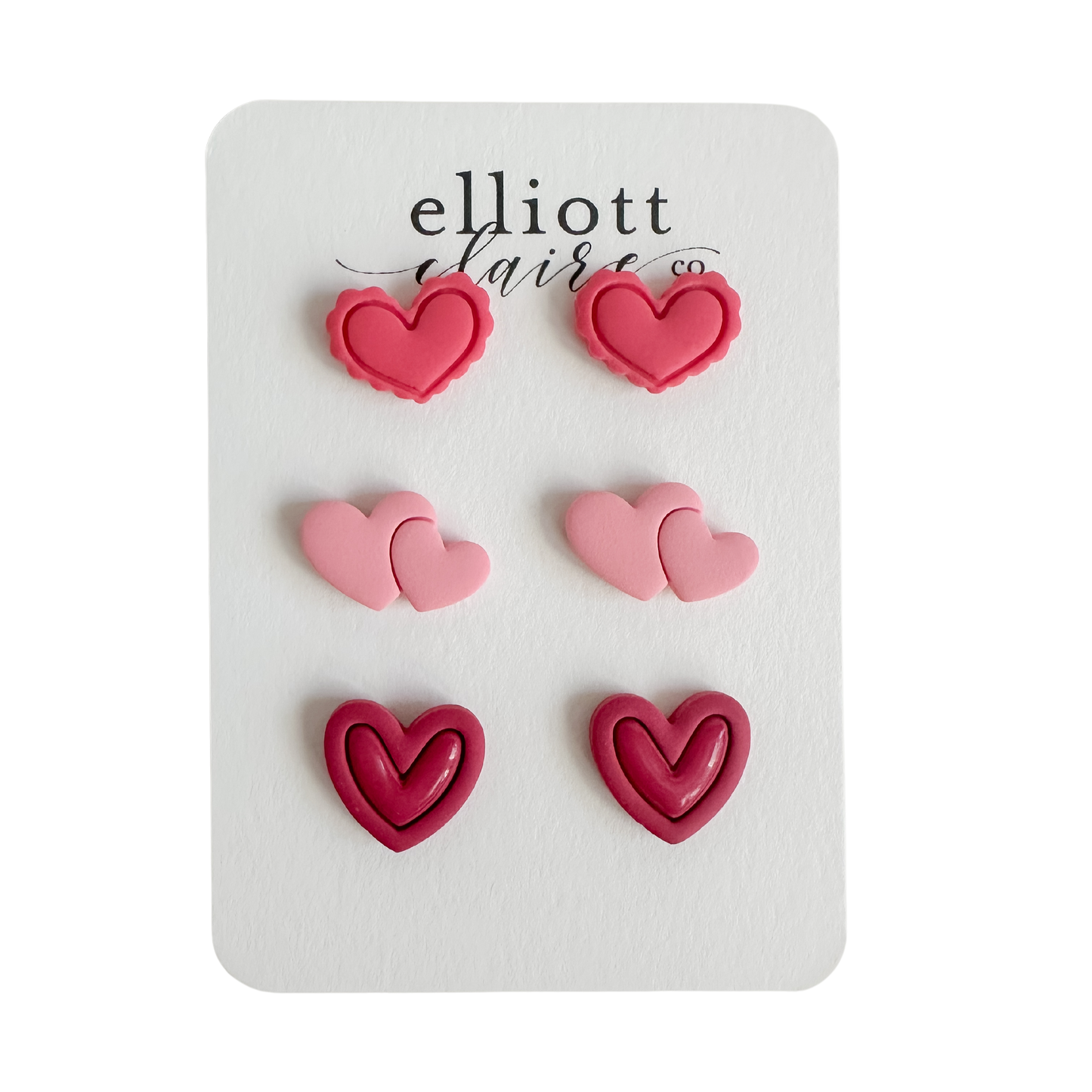 Detailed Heart Stud Pack